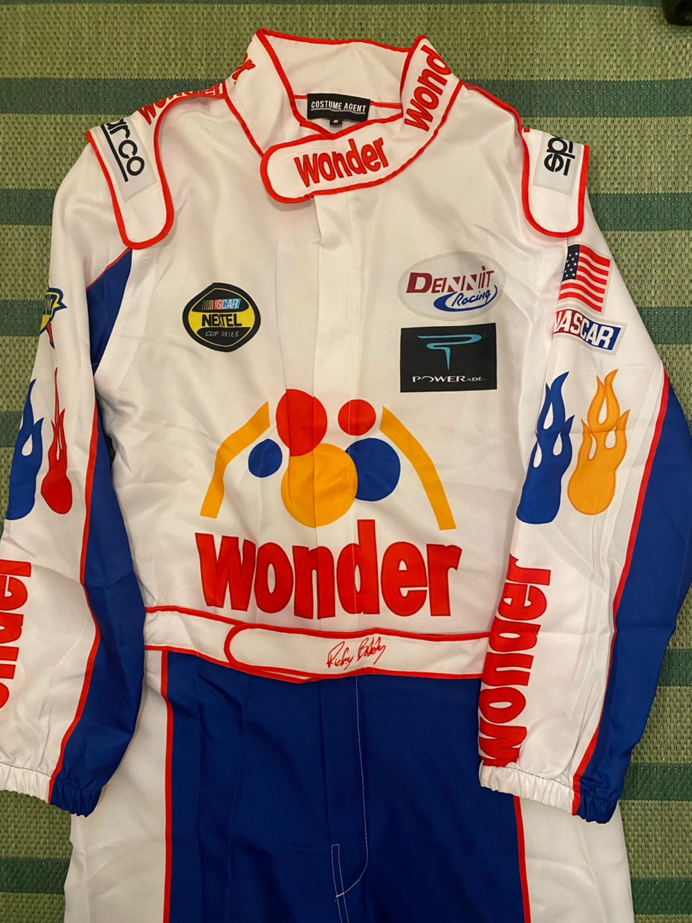 Adult Unisex Ricky Bobby Replica Race Driver Jumpsuit Halloween Costume